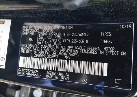 2020 Lexus Nx 300 F Sport from USA, damaged, VIN JTJSARDZ9L5008931